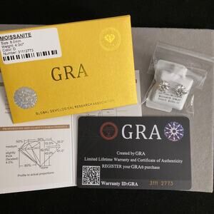 Stunning 4 carat GIA Certified Genuine Moissanite Srewback Earrings Retail $1050